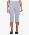 Alfred Dunner Petite Land Of The Free Striped Cuffed Clamdigger Pants In Blue