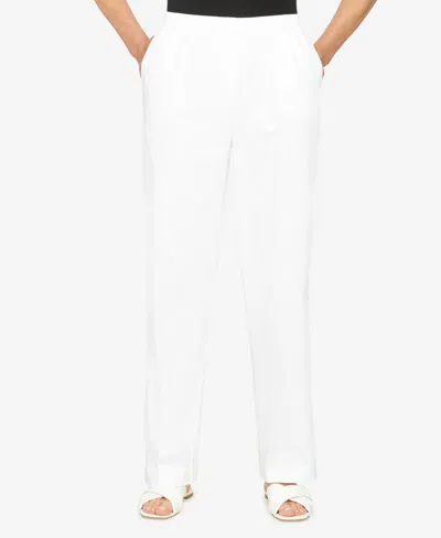 Alfred Dunner Petite Mid-rise Casual Pants