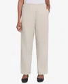 Alfred Dunner Petite Mid-rise Casual Pants In Neutral