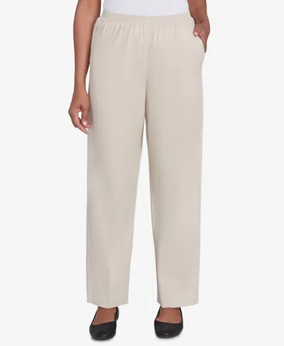 Alfred Dunner Petite Mid-rise Casual Pants