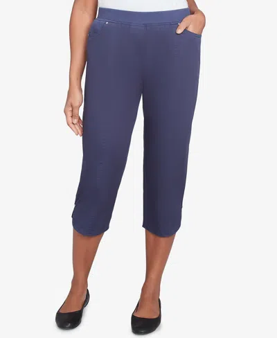 Alfred Dunner Petite Nantucket Tailored Tulip Hem Capri Pants