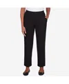 Alfred Dunner Petite Rue Rivoli Rue Flat Elastic Waist Front Pocket Short Length Ponte Pants In Black