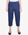 Alfred Dunner Petite Pull-on Capri Jeans In Blue