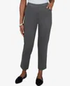 Alfred Dunner Petite Pull-on Mid-rise Pants In Charcoal