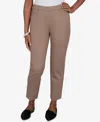 Alfred Dunner Petite Pull-on Mid-rise Pants In Latte