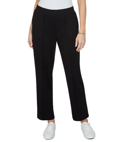 Alfred Dunner Petite Pull-on Straight Mid-rise Pants In Multi