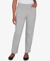 Alfred Dunner Petite Stockbridge Modern Millennium Average Length Pants In Gray