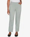 Alfred Dunner Petite Stockbridge Modern Millennium Average Length Pants In Green