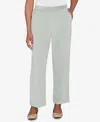 Alfred Dunner Petite Stockbridge Pull-on Corduroy Flat Front Average Length Pants In Green