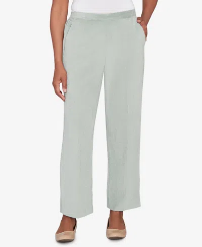 ALFRED DUNNER PETITE STOCKBRIDGE PULL-ON CORDUROY FLAT FRONT SHORT LENGTH PANTS