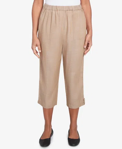 Alfred Dunner Petite Summer Solstice Relaxed Button Tab Capri
