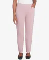 Alfred Dunner Petite Telluride Millennium Faux Fly Front Short Length Pants In Rose Heather