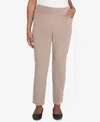 Alfred Dunner Petite Telluride Corduroy Elastic Waist Average Length Pleated Pants In Fawn