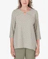 ALFRED DUNNER PETITE TUSCAN SUNSET RIB KNIT TOP