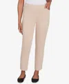 Alfred Dunner Petite Urban Legend Fitted Twill Medium Length Pants In Gray