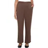 Alfred Dunner Petites Wine Country Womens Solid Polyester Dress Pants In Gold