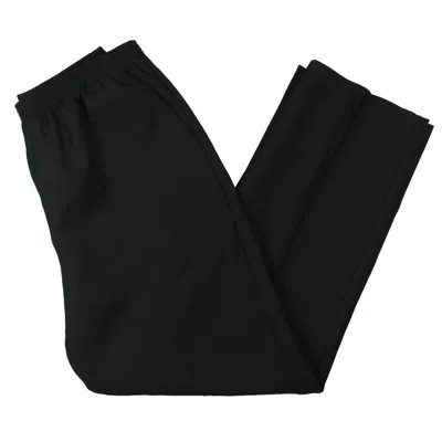Alfred Dunner Petites Womens Classic Fit Elastic Waist Casual Pants In Black