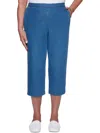 Alfred Dunner Women's Missy Classics Women's Casual Denim Capri In Multi