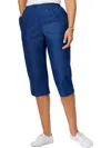 Alfred Dunner Classics Pull-on Cropped Denim Pants In Multi