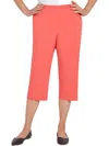 ALFRED DUNNER PETITES WOMENS HIGH RISE SOLID CARPI PANTS