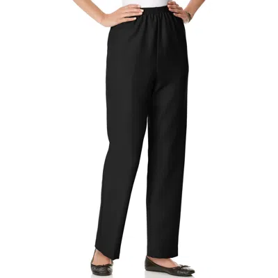 Alfred Dunner Petites Womens Knit Pull On Pants In Black