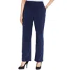 Alfred Dunner Petites Womens Pull On Classic Fit Corduroy Pants In Blue