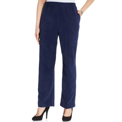 ALFRED DUNNER PETITES WOMENS PULL ON CLASSIC FIT CORDUROY PANTS