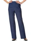Alfred Dunner Classics Denim Pull-on Straight-leg Pants In Multi