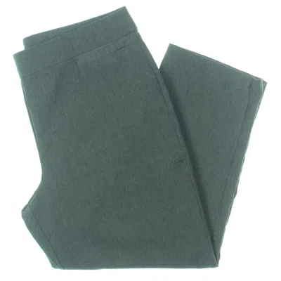 Alfred Dunner Petites Womens Stretch Heathered Dress Pants In Grey