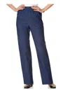 Alfred Dunner Classics Denim Pull-on Straight-leg Pants In Multi