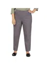 Alfred Dunner Plus Size Classic Allure Tummy Control Pull-on Pants In Grey