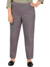 Alfred Dunner Plus Size Classic Allure Tummy Control Pull-on Pants In Grey