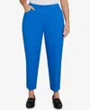 Alfred Dunner Plus Size Barcelona Stretch Ponte Knit Average Length Pant In Blue