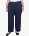 Alfred Dunner Plus Size Block Island Modern Stretch Twill Short Length Pants In Navy
