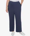 Alfred Dunner Plus Size Brushed Heather Pull-on Pants In Blue