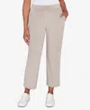 Alfred Dunner Plus Size Calm Luxe Double Knit Short Length Pant In Gray