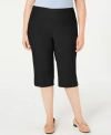 Alfred Dunner Plus Size Classic Capri Pants In Black