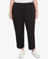 Alfred Dunner Plus Size Classic French Terry Average Length Pants In Black
