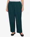 Alfred Dunner Plus Size Classic Poly Accord Medium Length Pants In Green