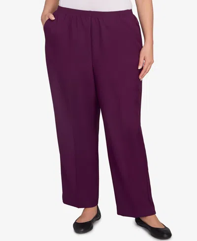 Alfred Dunner Plus Size Classic Poly Accord Short Length Pants