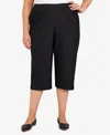 Alfred Dunner Petite Classics Capri Pull-on Pants In Black