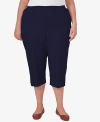 ALFRED DUNNER PLUS SIZE CLASSIC STRETCH WAIST ACCORD CAPRI PANTS WITH BUTTON HEM