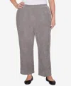 Alfred Dunner Plus Size Copenhagen Corduroy Average Length Pants In Graphite