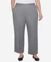 Alfred Dunner Plus Size Copenhagen Soft Heather Microfiber Average Length Pants In Graphite Heather