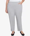 Alfred Dunner Plus Size Dress Code Comfort Allure Average Length Pants In Pearl