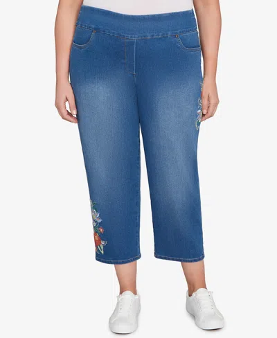 Alfred Dunner Plus Size Embroidered Denim Jeans