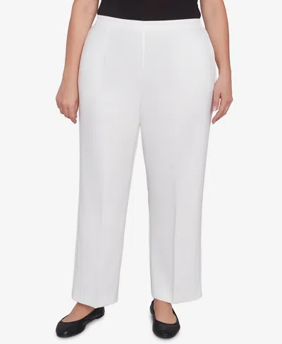 ALFRED DUNNER PLUS SIZE ESTATE OF MIND ESTATE PULL-ON AVERAGE LENGTH PANTS