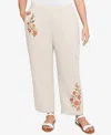 Alfred Dunner Copper Canyon Womens Plus Straight Ankle Pant In Neutral