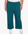 Alfred Dunner Plus Size Lake Champlain Ribbed Knit Ankle Pants In Green
