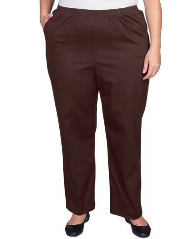 Alfred Dunner Plus Size Mid-rise Casual Pants